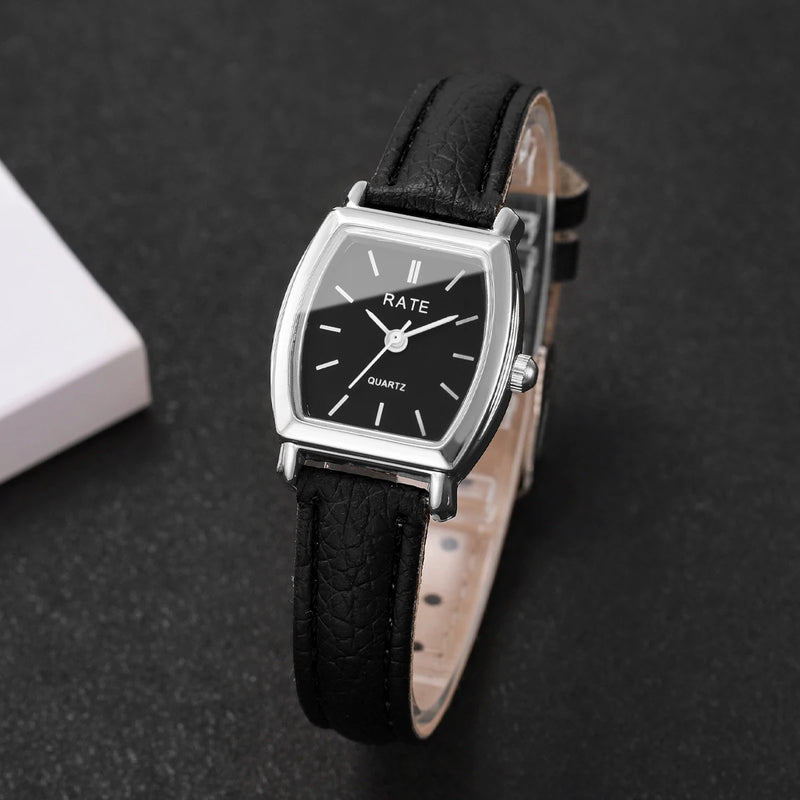 RELÓGIO FEMININO FASHION – MOSTRADOR PEQUENO COM PULSEIRA DE COURO