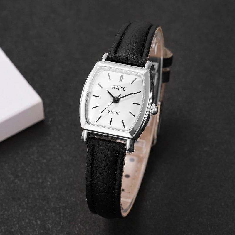 RELÓGIO FEMININO FASHION – MOSTRADOR PEQUENO COM PULSEIRA DE COURO