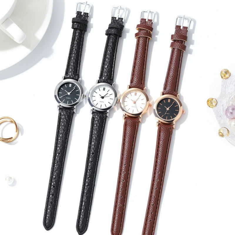 RELÓGIO FEMININO – MOSTRADOR PEQUENO E PULSEIRA DE COURO