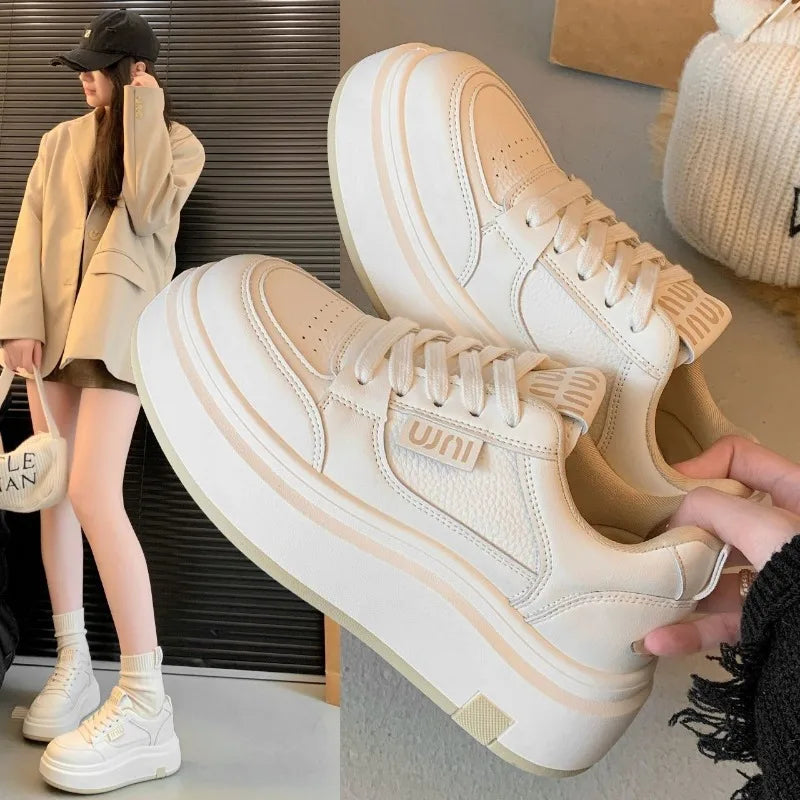 TÊNIS FEMININO PLATAFORMA BRANCO CONFORTO ORTOPÉDICO CASUAL