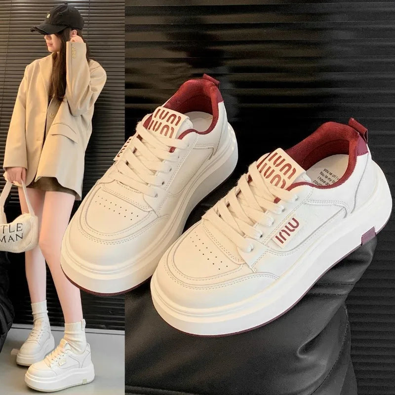 TÊNIS FEMININO PLATAFORMA BRANCO CONFORTO ORTOPÉDICO CASUAL