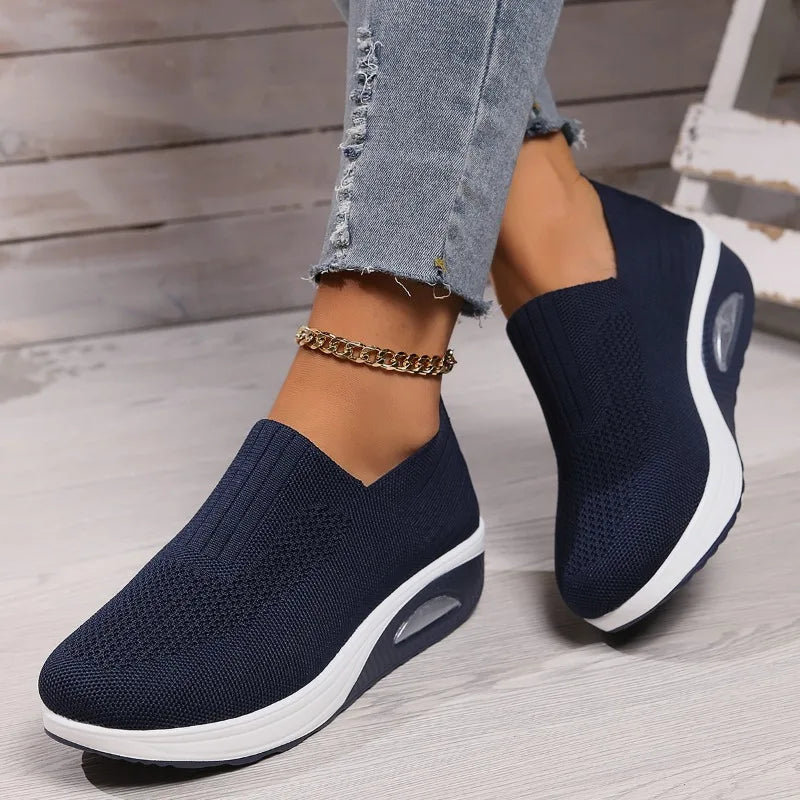 TÊNIS FEMININO ORTOPÉDICO RESPIRÁVEL E SOLA AIR CUSHION