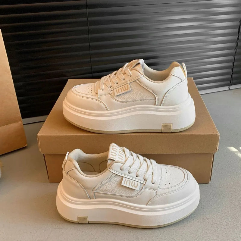 TÊNIS FEMININO PLATAFORMA BRANCO CONFORTO ORTOPÉDICO CASUAL