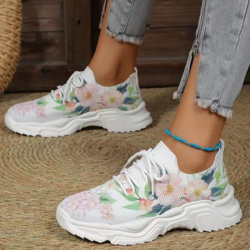TÊNIS ORTOPÉDICO FLORAL