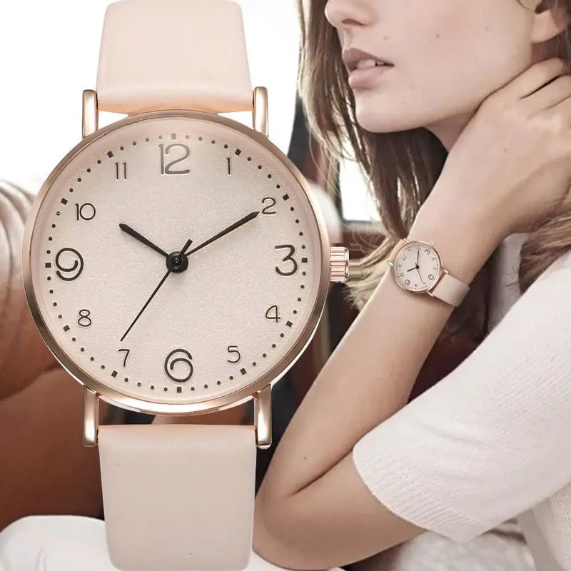 RELÓGIO FEMININO QUARTZO COM NÚMEROS ÁRABES