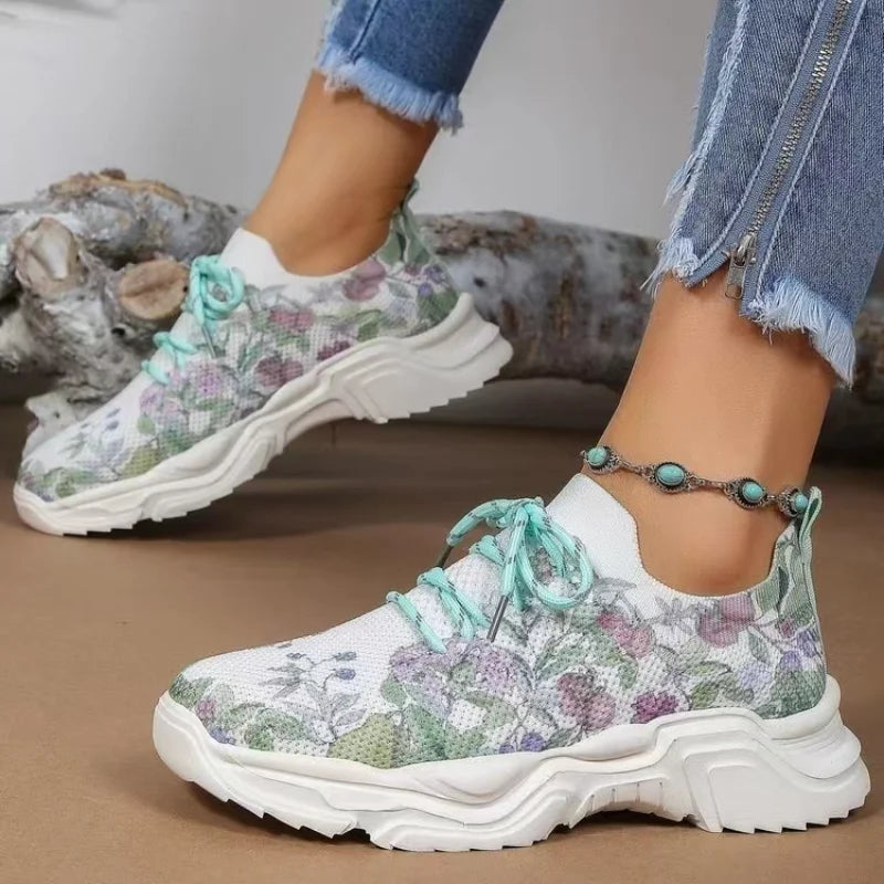TÊNIS ORTOPÉDICO FLORAL